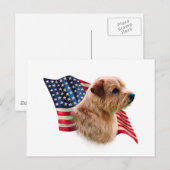Norfolk Terrier Flag Postkarte (Vorne/Hinten)