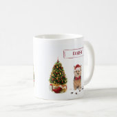 Norfolk Terrier Funny Christmas Dog mit Baum Kaffeetasse (VorderseiteRechts)