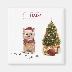 Norfolk Terrier Funny Christmas Dog mit Baum Magnet
