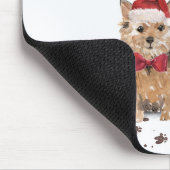 Norfolk Terrier Funny Christmas Dog mit Baum Mousepad (Ecke)