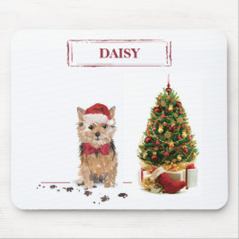 Norfolk Terrier Funny Christmas Dog mit Baum Mousepad