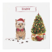 Norfolk Terrier Funny Christmas Dog mit Baum Würfel (Vorderseite)