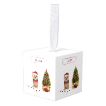 Norfolk Terrier Funny Christmas Dog mit Baum