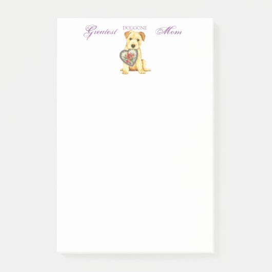 Norfolk Terrier Heart Mama Post-it Klebezettel (Vorderseite)