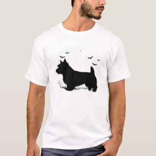 Norfolk Terrier Hund � Halloween Mond Silhouette C T-Shirt