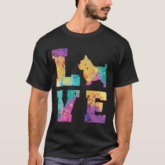 Norfolk Terrier Liebe T-Shirt (Vorderseite)