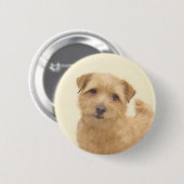 Norfolk Terrier Painting - Original Dog Art Button (Vorne & Hinten)