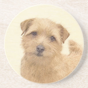 Norfolk Terrier Painting - Original Dog Art Getränkeuntersetzer