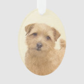Norfolk Terrier Painting - Original Dog Art Ornament (Vorderseite)