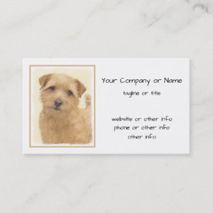Norfolk Terrier Painting - Original Dog Art Visitenkarte