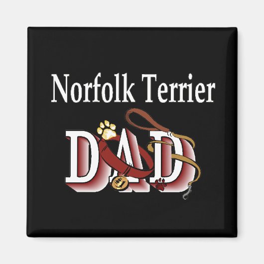 Norfolk Terrier Papa Magnet (Vorne)