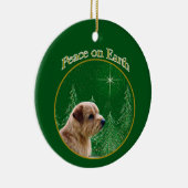 Norfolk Terrier Peace Keramik Ornament (Rechts)