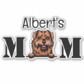 Norfolk Terrier Peeking Mama Personalisiert Sticke Aufkleber (Vorderseite)
