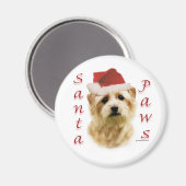 Norfolk Terrier Santa Paws Magnet (Vorderseite/Rückseite)