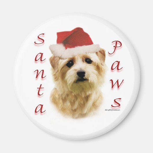 Norfolk Terrier Santa Paws Magnet (Vorne)
