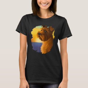 Norfolk Terrier Scottish Dog Sunset Vintag Retro T-Shirt