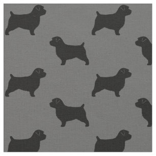 Norfolk-Terrier-Silhouette-Muster Stoff