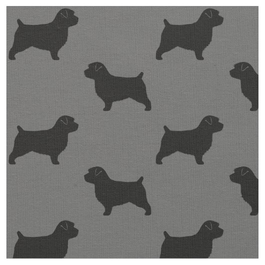 Norfolk-Terrier-Silhouette-Muster Stoff (Nahaufnahme)