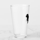 Norfolk Terrier Silhouette Personalisiert Dog Love Glas (Rechts)