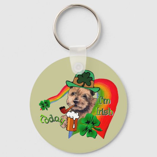 Norfolk Terrier St. Patrick's Day Schlüsselanhänger (Vorderseite)