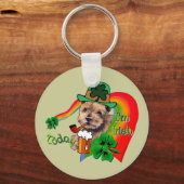 Norfolk Terrier St. Patrick's Day Schlüsselanhänger (Vorderseite)
