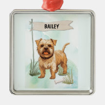 Norfolk Terrier Watercolor Personalized Dog