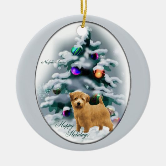 Norfolk Terrier Weihnachtsgeschenke Ornament (Vorne)