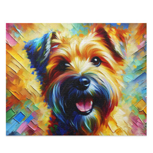 Norfolk Terrier: Wheaten Cantab Acryl-Kunst Puzzle