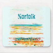 Norfolk, UK, Beach & Boat in Pencil art Mouse Pad Mousepad (Vorne)