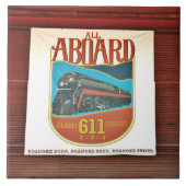 Norfolk und Western 611 Banner on Tile Fliese (Vorderseite)