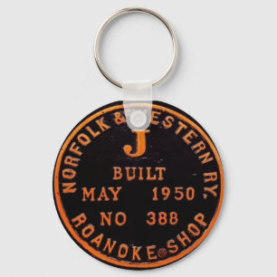 Norfolk und Western 611 Builder Plate Key Chain Schlüsselanhänger