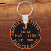Norfolk und Western 611 Builder Plate Key Chain Schlüsselanhänger (Vorderseite)