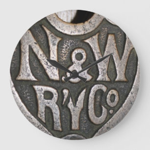 Norfolk- und Western-Uhr Große Wanduhr