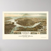 Norfolk, VA Panoramic Map - 1892 Poster (Vorne)