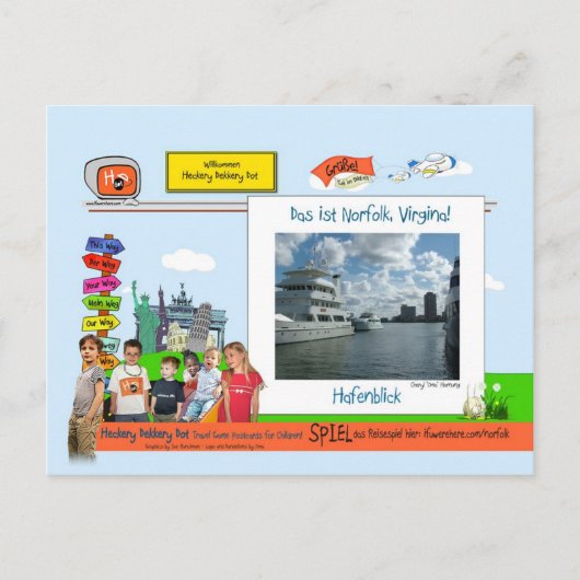 Norfolk, VA Postkarte (Vorderseite)