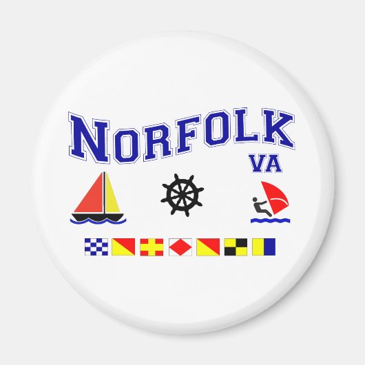 Norfolk VA Signal Flags Magnet (Vorne)