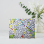 Norfolk, VA Vintag Map Postkarte (Stehend Vorderseite)