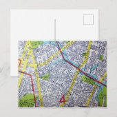 Norfolk, VA Vintag Map Postkarte (Vorne/Hinten)