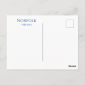 Norfolk, Virginia Postkarte (Rückseite)