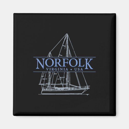 Norfolk Virginia Sailing Magnet (Vorne)