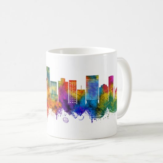 Norfolk Virginia Skyline Kaffeetasse (VorderseiteRechts)