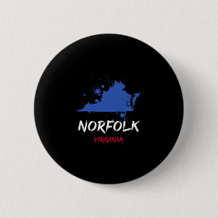 Norfolk Virginia Va Farbklecks Urlaubserinnerung Button