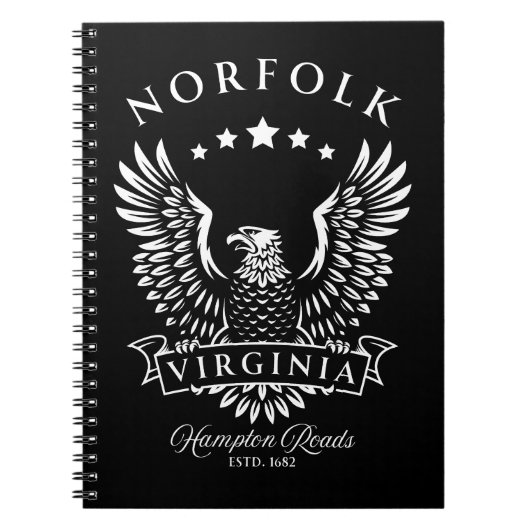 Norfolk Virginia Vintag Eagle Notizblock (Vorderseite)