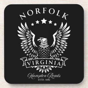 Norfolk Virginia Vintage Adler Getränkeuntersetzer