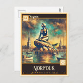 Norfolk, Virginia | Vintage Postkarte (Vorne/Hinten)