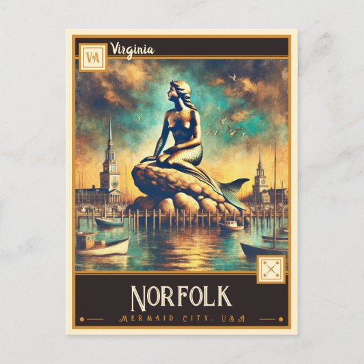 Norfolk, Virginia | Vintage Postkarte (Vorderseite)