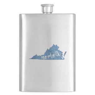 Norfolk Virginia Wood Grain Flachmann