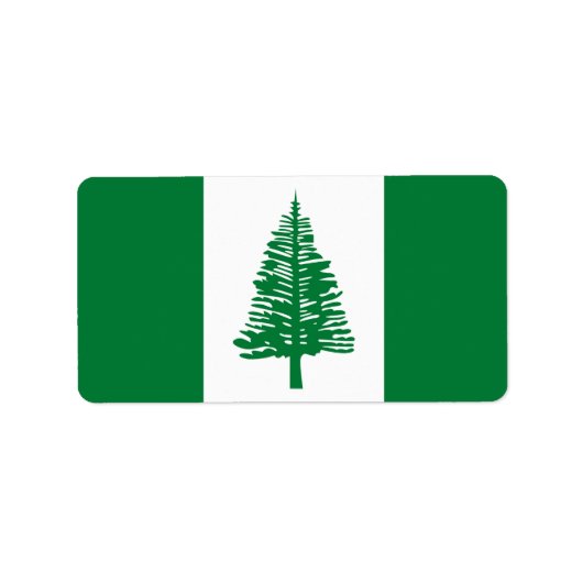 Norfolkinsel-Flagge Adressaufkleber (Vorne)
