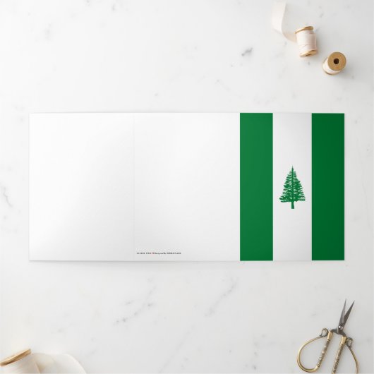 Norfolkinsel-Flagge Dreifach Gefaltete Karte (Außenbereich)