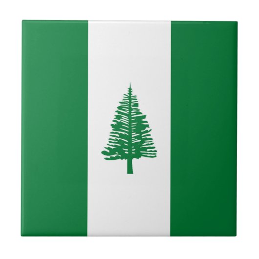 Norfolkinsel-Flagge Fliese (Vorderseite)